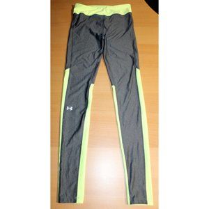 Under Armour Heatgear Alpha Compression Legging SM Small Gray / Yellow 1248506
